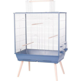 Cage surélevée ZOLUX Néolife pour oiseaux - Bleu - 81 x 48 x 130 cm