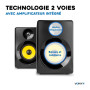 VONYX SMN50B Enceintes Monitoring - Paire d'Enceintes de Studio 5 Pouces, Puissance 140 Watts Max, Réglages Graves et Aigus, Qua