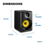 VONYX SMN50B Enceintes Monitoring - Paire d'Enceintes de Studio 5 Pouces, Puissance 140 Watts Max, Réglages Graves et Aigus, Qua