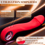 Gode Vibromasseurs Feminin Clitoridien va et vient Sex Toys, 7 Modes Poussées & 10 Vibrations Vibromasseur Silencieux Sextoy, Ch