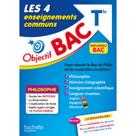 Objectif BAC Les 4 enseignements communs Terminale