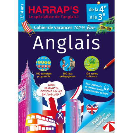 HARRAP's Cahier de vacances De la 4e à la 3e