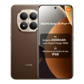 Xiaomi Redmi Note 15 Pro+ 5G, Smartphone 8+256 Go, Batterie Massive de 6500 mAh, IP66/IP68, Nouvel Appareil Photo 200 MP, écran 