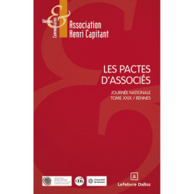 Les pactes d'associés - 29e journée nationale de l'Association Capitant
