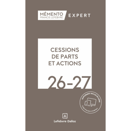 Mémento Cessions de parts et actions 2026-2027
