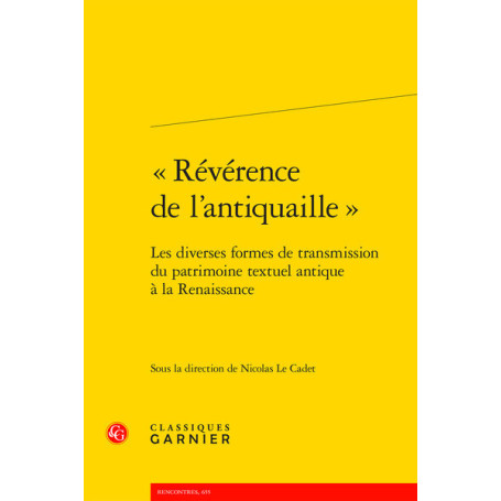 Révérence de l'antiquaille