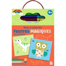 Bloc à colorier avec feutres magiques - Les animaux