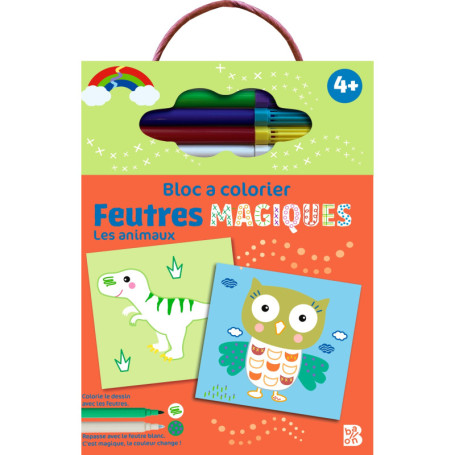 Bloc à colorier avec feutres magiques - Les animaux
