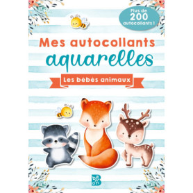 Mes autocollants aquarelles - Les bébés animaux