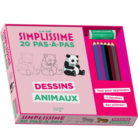 Simplissime coffret - 20 pas-à-pas - Dessins animaux