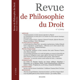 Revue de Philosophie du Droit 2/2024
