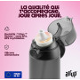 air up Gourde Click Midnight Black 600 ml – Pack de démarrage avec 5 capsules, brosse pour paille et étui Twogo Noir | Sans sucr