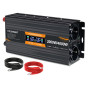 Yinleader Convertisseur 12V 220V 2000W /4000W Convertisseur de Puissance Ecran LCD 2 Prises AC pour Panneau Solaire Voiture VR