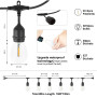 ZOTOYI Guirlande Lumineuse Exterieure 30m, Guirlande Guinguette Exterieur LED avec 30+2 Ampoules S14 en Plastique Incassable, Et