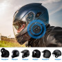 Yosoo Health Gear BT12 Intercom Moto Kit Main Libre Bluetooth Headset, Casque Bluetooth de Moto, Casque avec Haut-Parleurs Écout
