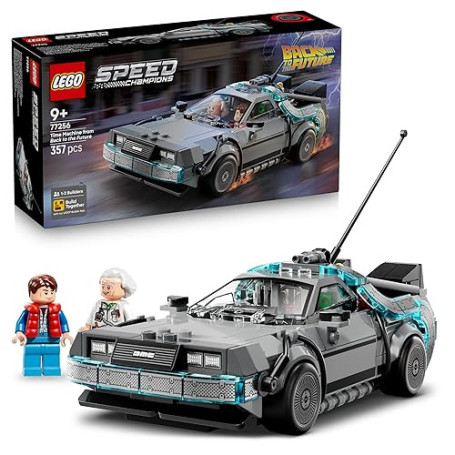 LEGO Speed Champions La Machine à Remonter Le Temps de Retour vers Le Futur - Jouet Voiture - Maquette avec Minifigurines de Doc