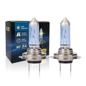 XELORD H7 55W 12V Ampoules Pour Phares De Voiture,Feux De Route/Croisement de Remplacement,Certification E-Mark (2 pièces)