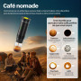 VHV Machine à Café Portable de Voyage,Chauffage Rapide 3 En 1 Cafetiere Portable 12V, Auto-Chauffage de 4 à 6 Minutes, Grandes C