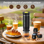 VHV Machine à Café Portable de Voyage,Chauffage Rapide 3 En 1 Cafetiere Portable 12V, Auto-Chauffage de 4 à 6 Minutes, Grandes C