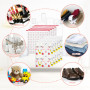 10 Sac de Rangement Plastique Transparent Dépoli, Sacs Seal Pochette Étanche, Sac de Vetement Dépoli Réutilisables Zip, Sac à Ch