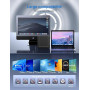 Lecteur CD/DVD Externe pour PC, Ultramince USB 3.0 et USB-C Graveur DVD Externe Optique Portable CD/DVD -/+RW Drive, Mince DVD P