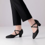 Werner Kern Chaussures de danse Ronja 4,5 Comfort pour femme - Brocart 15 - Pour pieds larges - Talon cubain de 4,5 cm - Semelle