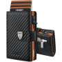 TENBST Portefeuille Homme - Ultra-Mince Porte Monnaie Homme avec Porte-Monnaie & Protection RFID, Haute qualité Porte Carte, étu