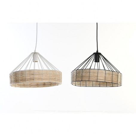 Suspension DKD Home Decor Noir Métal Rotin 50 W (35 x 35 x 22 cm) (2 Unités) 181,99 €