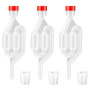 Rebanky 3 Pièces Tubes de Fermentation Barboteur avec 3 Bouchons en Caoutchouc Airlock Fermentation Transparent Barboteur Fermen