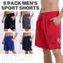 fovdtaa Lot de 5 shorts de sport pour homme avec poches et taille élastique, séchage rapide, shorts de course à pied