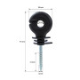 KATSU Tools Lot de 100 isolateurs annulaires à visser pour clôture électrique + mandrin de serrage, accessoires pour poteaux en