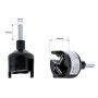 KATSU Tools Lot de 100 isolateurs annulaires à visser pour clôture électrique + mandrin de serrage, accessoires pour poteaux en