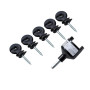 KATSU Tools Lot de 100 isolateurs annulaires à visser pour clôture électrique + mandrin de serrage, accessoires pour poteaux en
