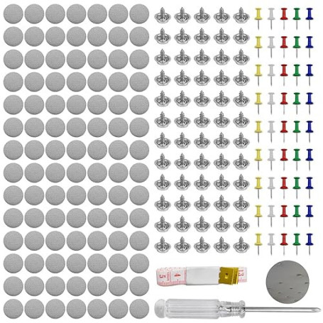 JJZGPP Lot de 100 Rivets de réparation universels pour Toit de Voiture avec 100 Broches, 1 Tournevis, 1 mètre Ruban, réparation