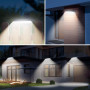 LEKIA Lampe Solaire Exterieur, 2 Pièces Clip On Lumiere Solaires Exterieur à Détecteur de Mouvement, 36 LEDs Lampe Murale Solair