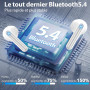 JBES Ecouteurs Bluetooth sans Fil, Écouteurs sans Fil Bluetooth 5.4, 6 Micro ENC Anti Bruit, Basses Puissantes, 60H de Lecture, 