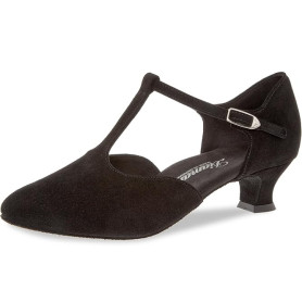 Diamant Femmes Chaussures de Danse 053-014-001 - Suède Noir - 4,2 cm Spanish - Made in Germany