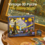 ROBOTIME Puzzle 3D en Bois La Nuit Étoilée, Maquette À Construire pour Adultes, Décoration Murale 3D, Kit De Construction DIY, I