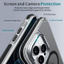 NEWSONA Coque pour iPhone 12/12 Pro [Noir Translucide Anti-Jaunissement],Compatible avec MagSafe, Étui Magnétique Antidérapant a