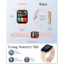 RUIMEN Montre Connectée Femme Appel Bluetooth Lecteur de Musique Montre Sport Smartwatch pour Android iOS Podometre Cardiofreque