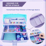 Boîte de rangement multifonction à trois couches-Boîte à outils pliable pour loisirs créatifs, fournitures de couture, boîte à m
