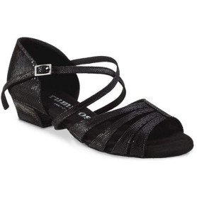 Rummos Femmes Chaussures de Danse Kayla 061 - Cuir Noir - Largeur régulière - 3,5 cm 35 Bloc Talon - Fabriqué au Portugal