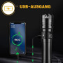 BEYSTE Lampe Torche LED Ultra Puissante, 1000000 Lumens Lampe De Poche, Lampe Torches Rechargeable USB, Lampe De Poche LED Ultra