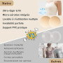 Cache-tétons 8 Pièces, Réutilisable Auto-adhésif en Silicone Ronde Nipple Cover, Couvre Seins Mamelons Invisibles étanches, Ultr