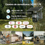 Xega 3G/4G LTE caméra de sécurité extérieure sans Fil à énergie Solaire, inclinable à 355°/95°,2K capteur de Mouvement PIR, Visi