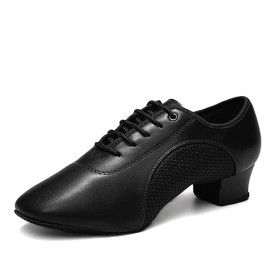 YCALCP Chaussures de Danse Latine Femme à Lacets Tango Salsa Standard Modernes Pratique Talon Bas,Modèle-LHD2801
