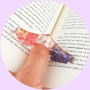 TIESOME Lot de 2 marque-pages en résine avec fleurs séchées transparentes pour les enseignants, les lecteurs, les amateurs de li