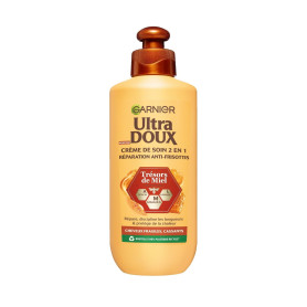 Garnier Ultra Doux Trésors de Miel pour Cheveux Fragiles & Cassants - Crème de Soin 2-en-1 Réparation Anti-Frisottis - Au Miel d