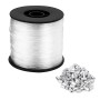 BUCOMTU 0,8 mm x 200 m Fil de pêche Transparent Ultra résistant, Ligne de pêche en Nylon à Usage général, Forte résistance à la