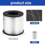 BUCOMTU 0,8 mm x 200 m Fil de pêche Transparent Ultra résistant, Ligne de pêche en Nylon à Usage général, Forte résistance à la